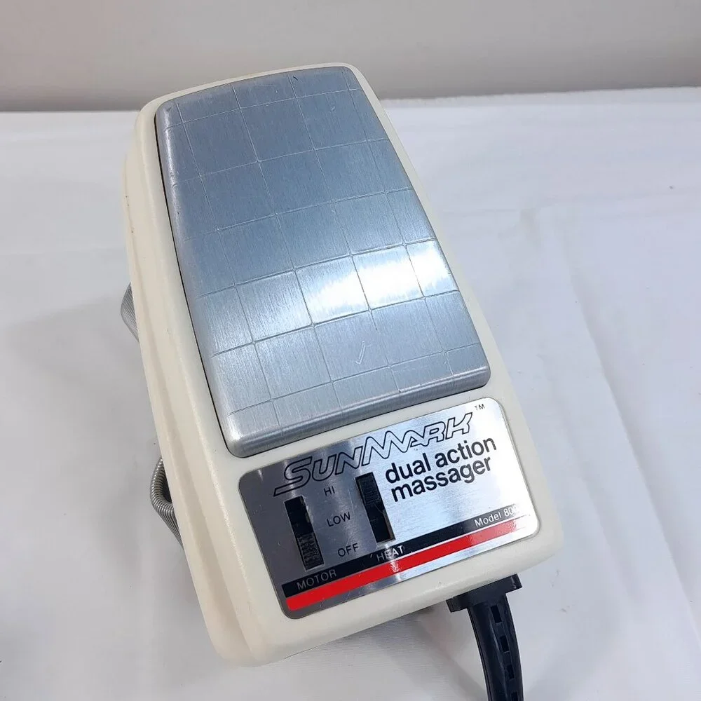 SUNMARK dual action massager Heat model 800 Sun Mark Swedish Style Handheld WORK